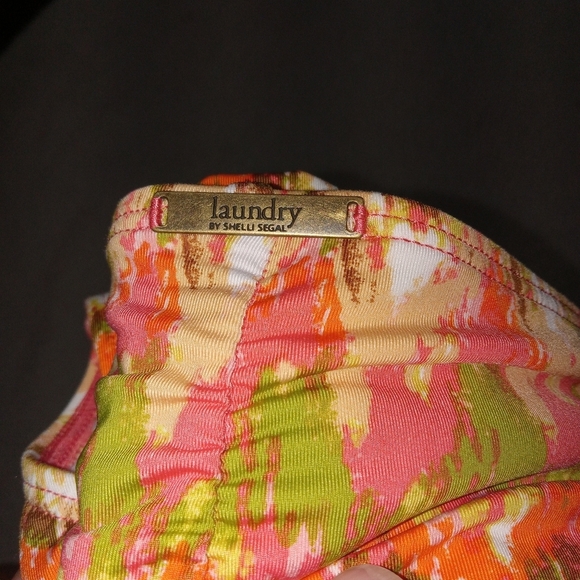 5 for $10 Laundry by Shelli Segal Orange/Multi Color Sash Front Bikini Bottom - Picture 5 of 8
